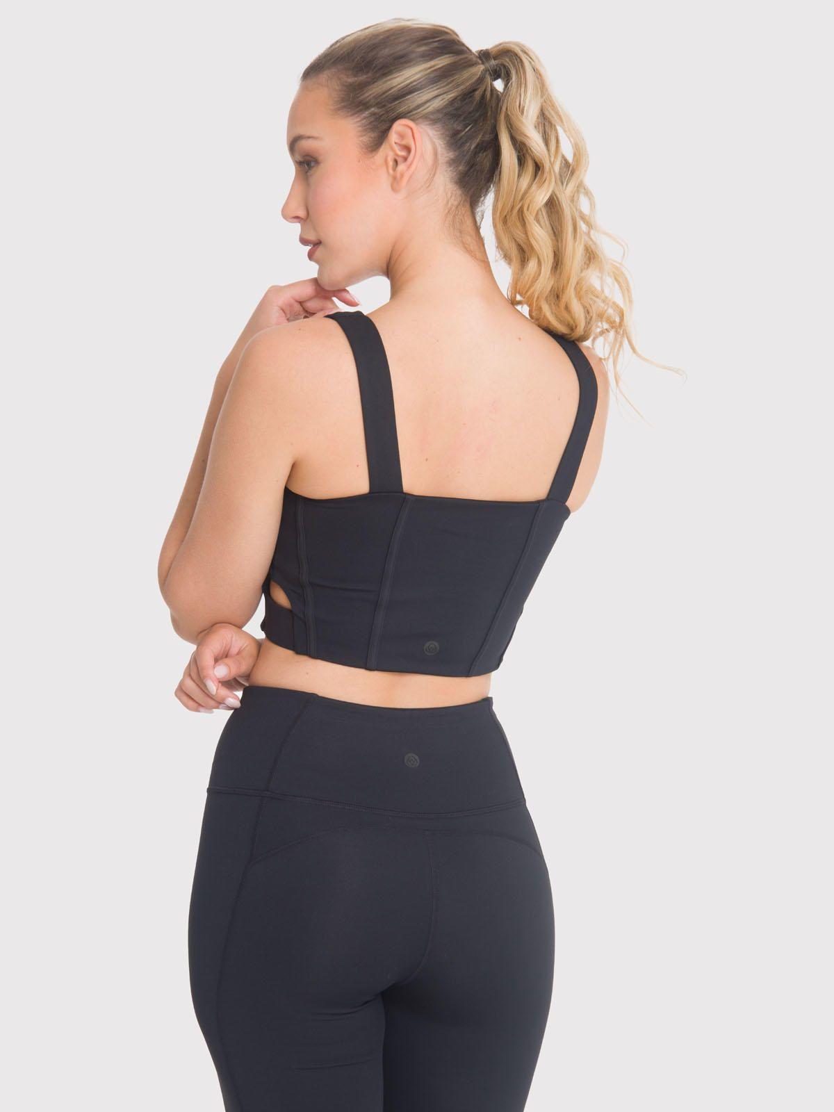 Peto deportivo Mujer Crop Top Pro Negro-4