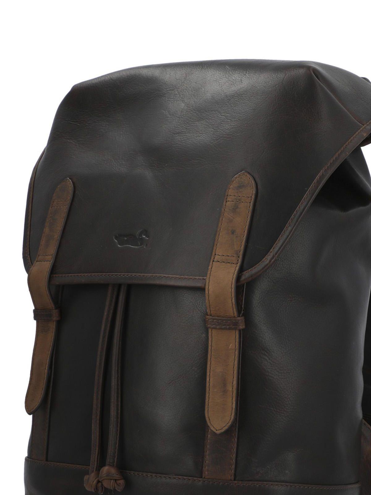 Mochila Cuero Hombre Tc Steven Back Café-1