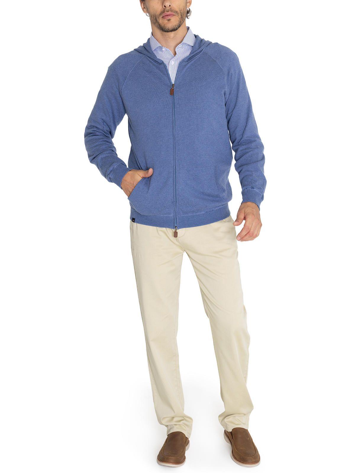 Chaleco Algodón Orgánico Azul Leoini Hombre -4