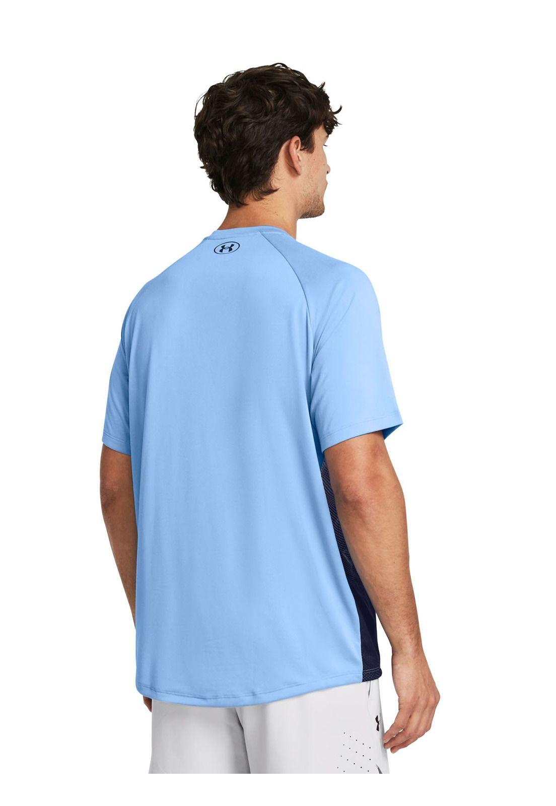 Polera manga corta Tech Fade hombre Azul-4