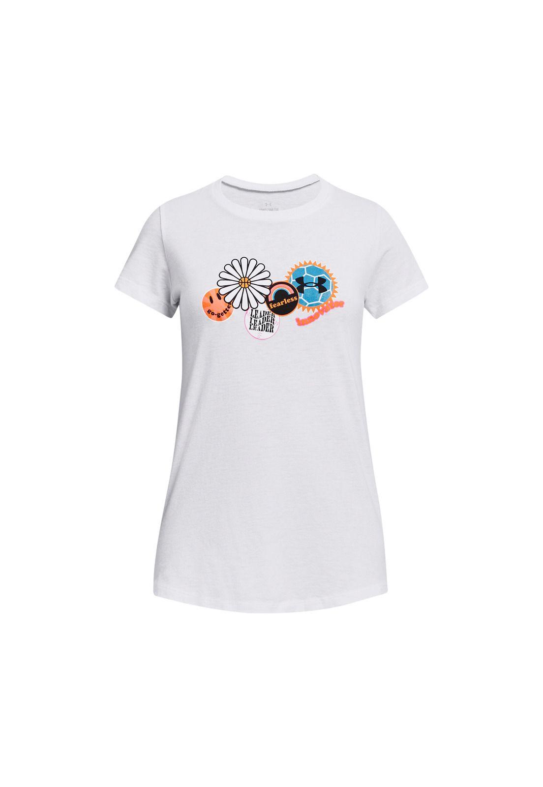 Polera manga corta Multisport niña Blanco-0