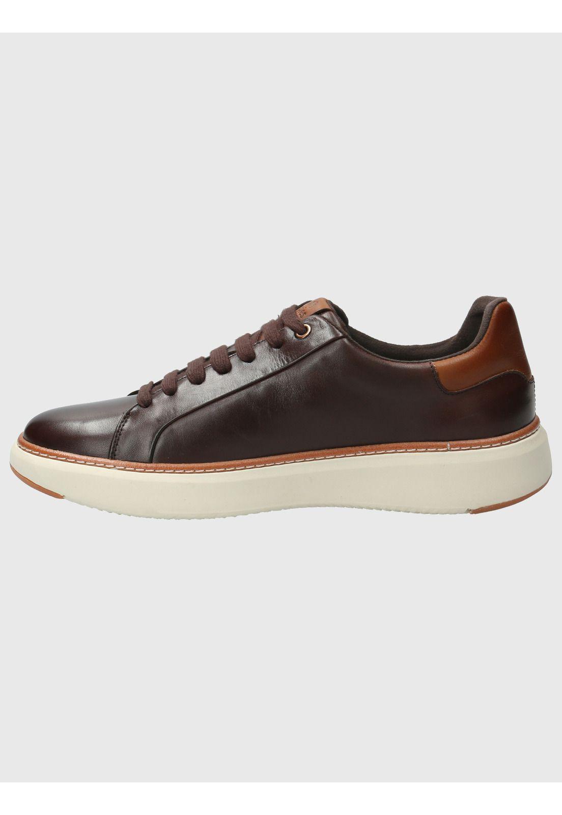 Zapatilla Cuero Hombre Force G Café Oscuro-5
