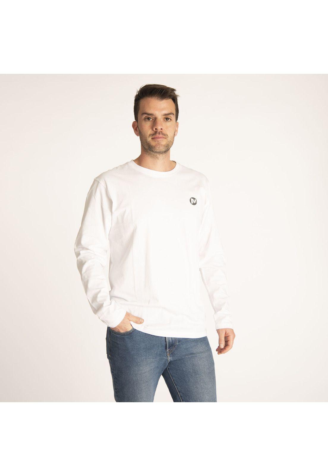 Polera M/L Hombre Work Long Sleeve Blanco-0