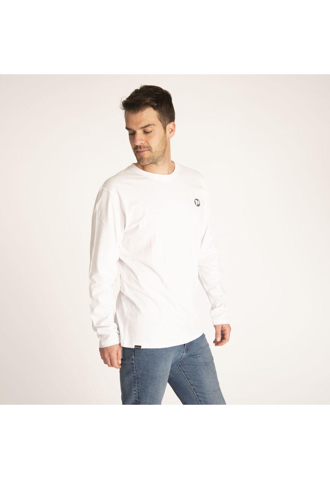 Polera M/L Hombre Work Long Sleeve Blanco-1