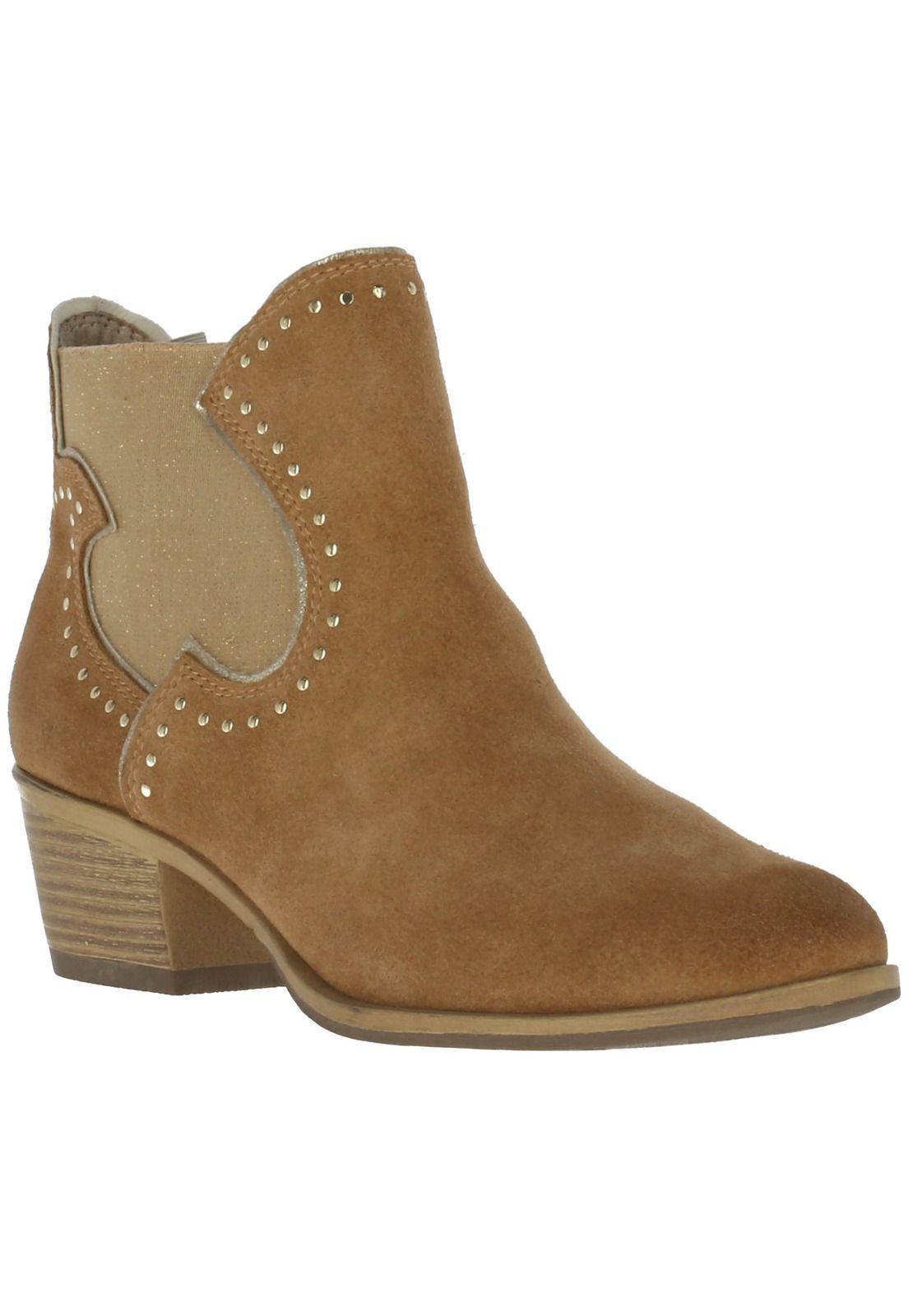 Botin Cuero Mujer Gypsy Café-0