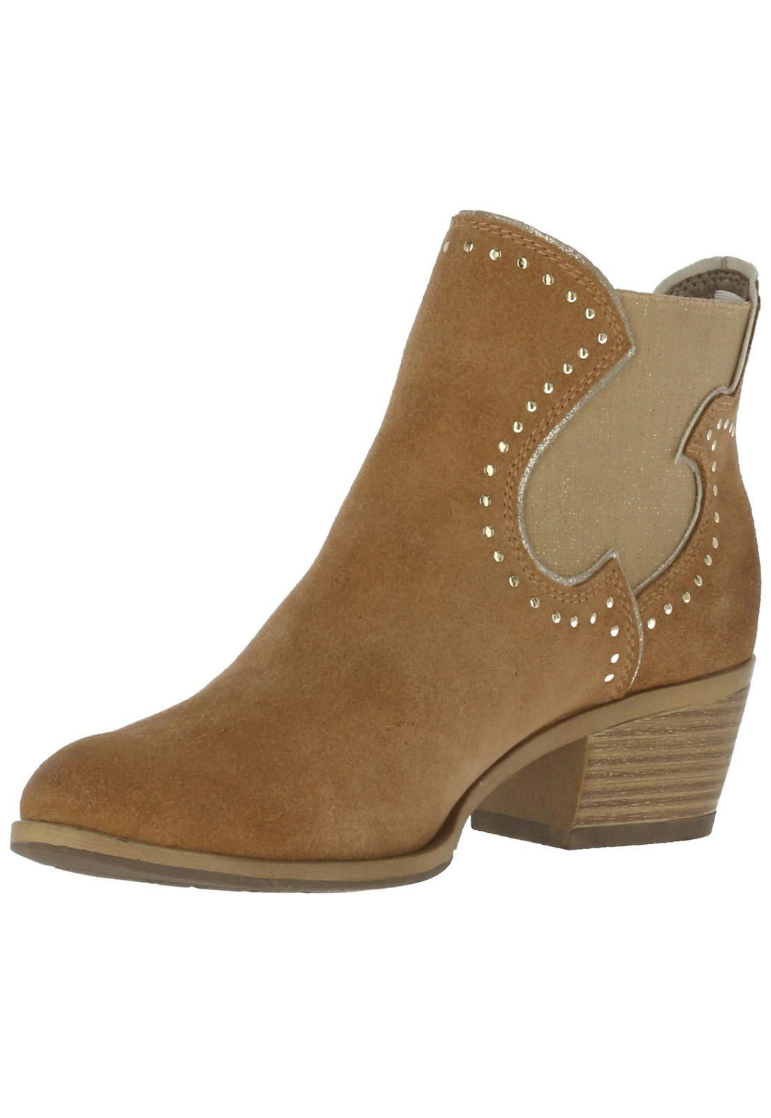 Botin Cuero Mujer Gypsy Café-1