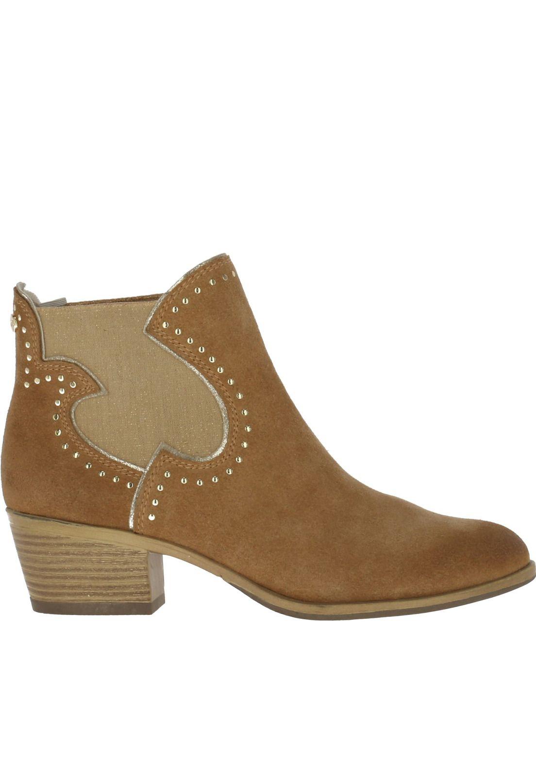 Botin Cuero Mujer Gypsy Café-2