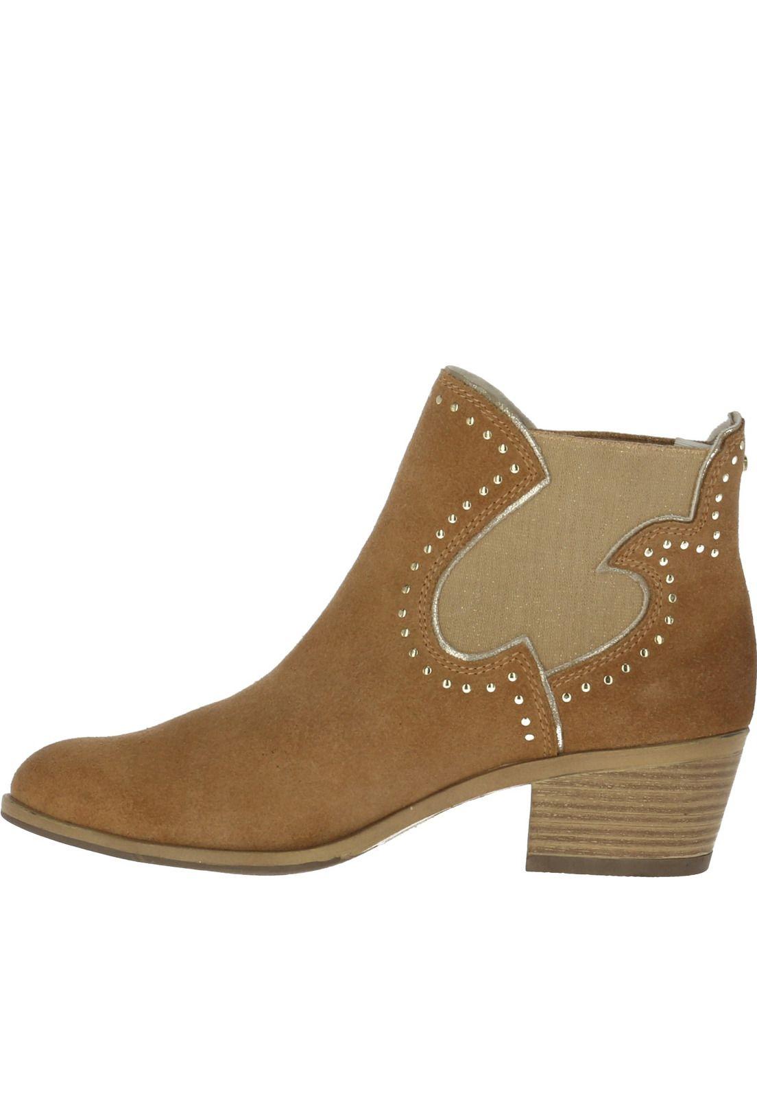 Botin Cuero Mujer Gypsy Café-3