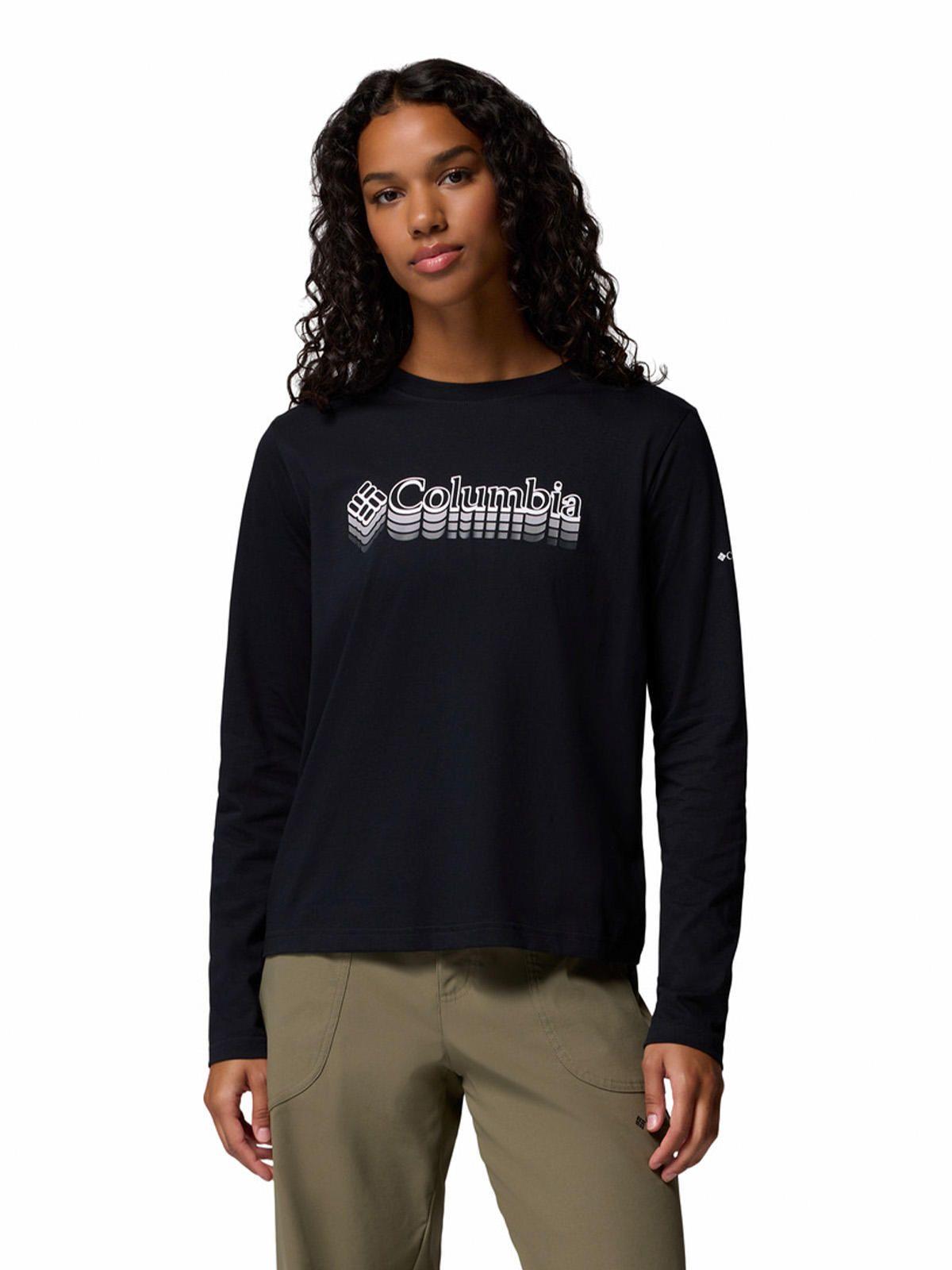 Polera ML Mujer Rolling Bend Graphic Negro-0