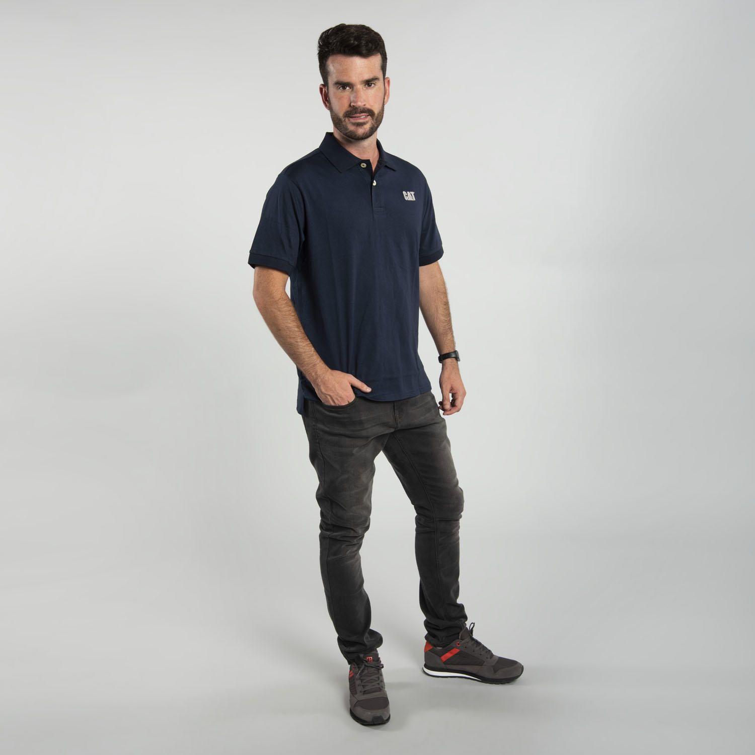 Polera Polo Hombre Fdtn Jersey Knit Pol Azul Marino-4