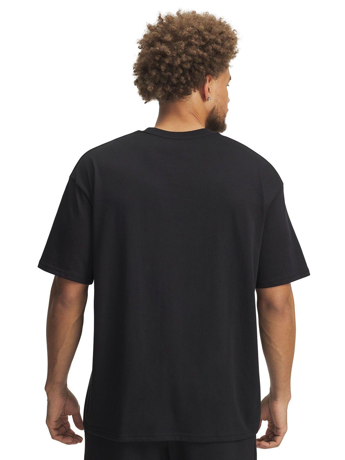 Polera Manga Corta Basketball Hombre Curry HW Oversize Negro -1