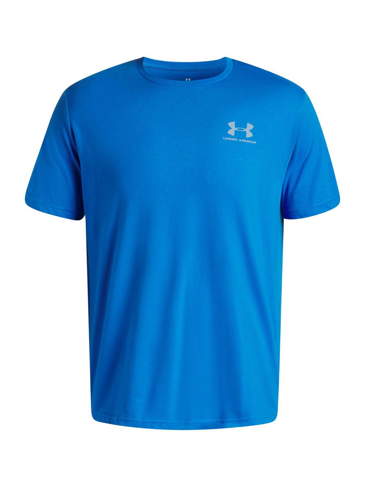 Polera Manga Corta Lifestyle  Hombre Left Chest Logo Azul -0