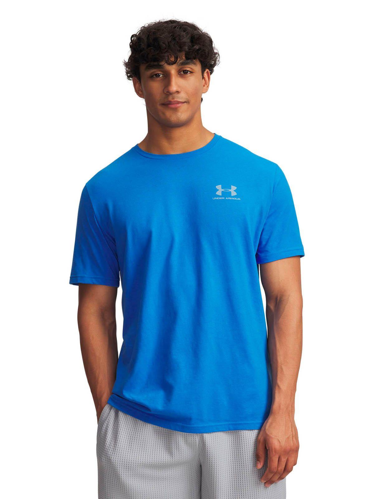 Polera Manga Corta Lifestyle  Hombre Left Chest Logo Azul -3