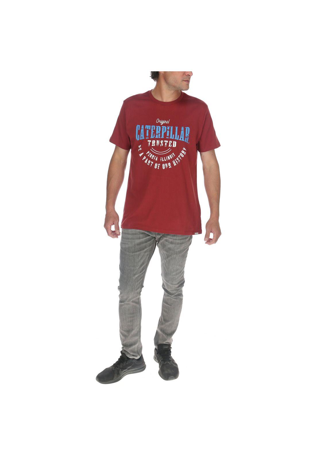 Polera M/C Hombre Foundation Trusted Tee Burdeo-4