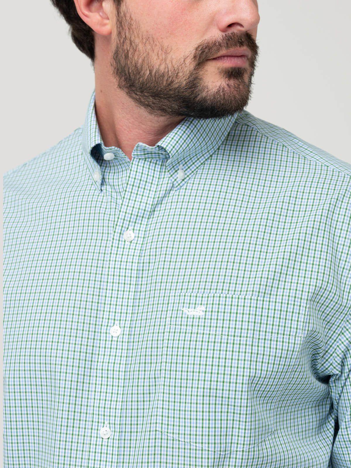 Camisa Libre de Arrugas Blanco Algodón Hombre-6