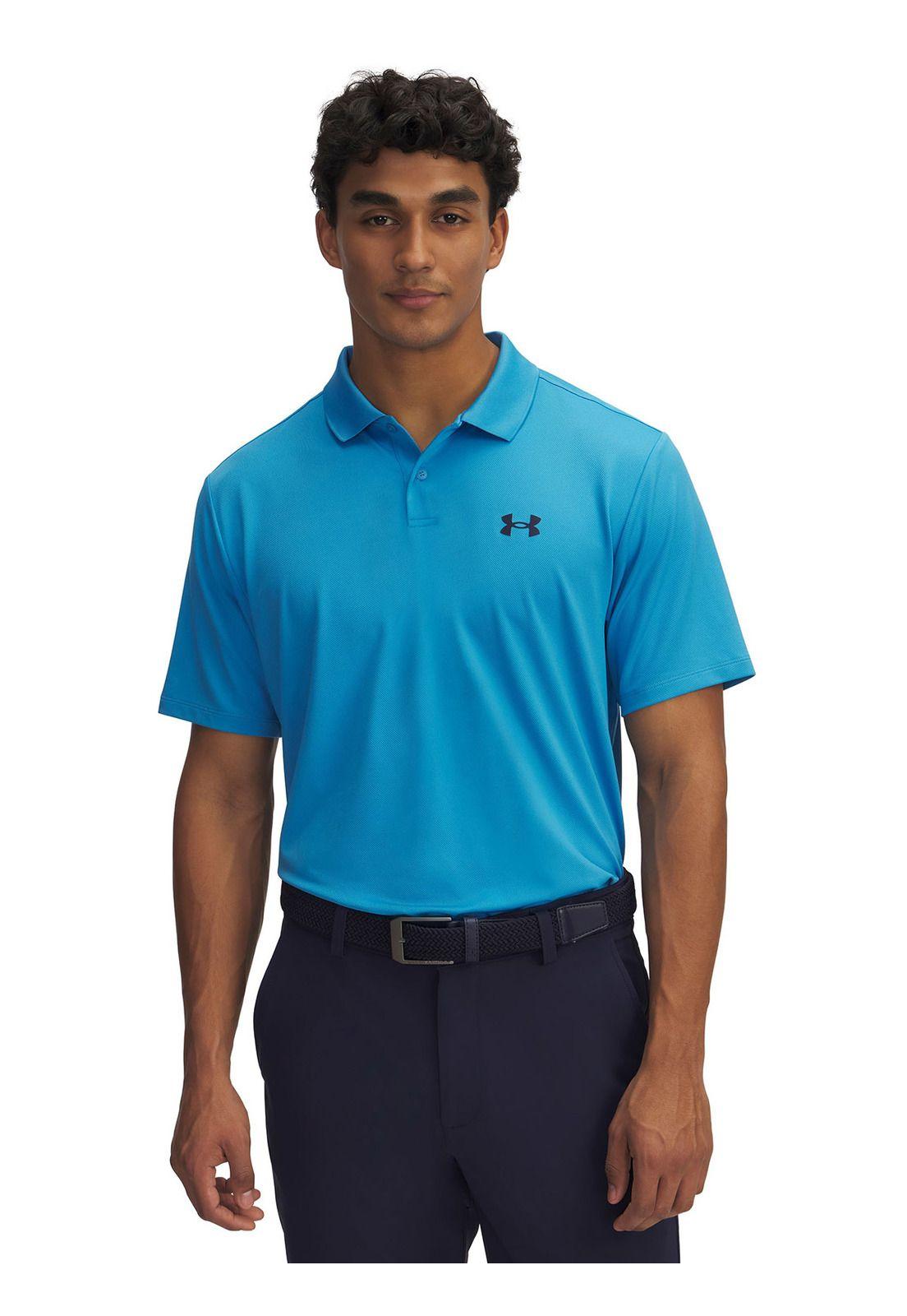 Polera Manga Corta Matchplay Hombre Azul-0