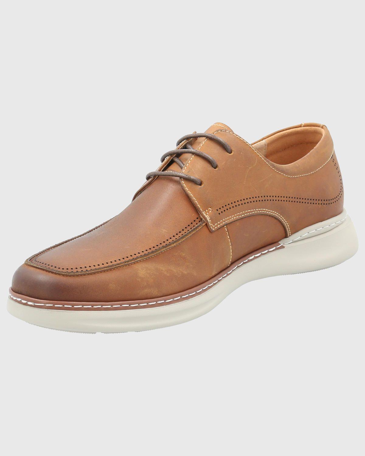 Zapato Cuero Hombre Max G Café-4