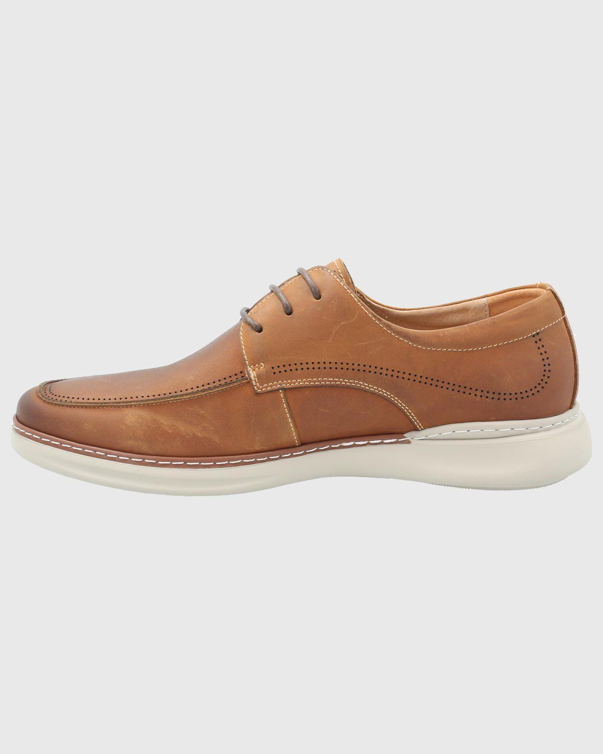Zapato Cuero Hombre Max G Café-5