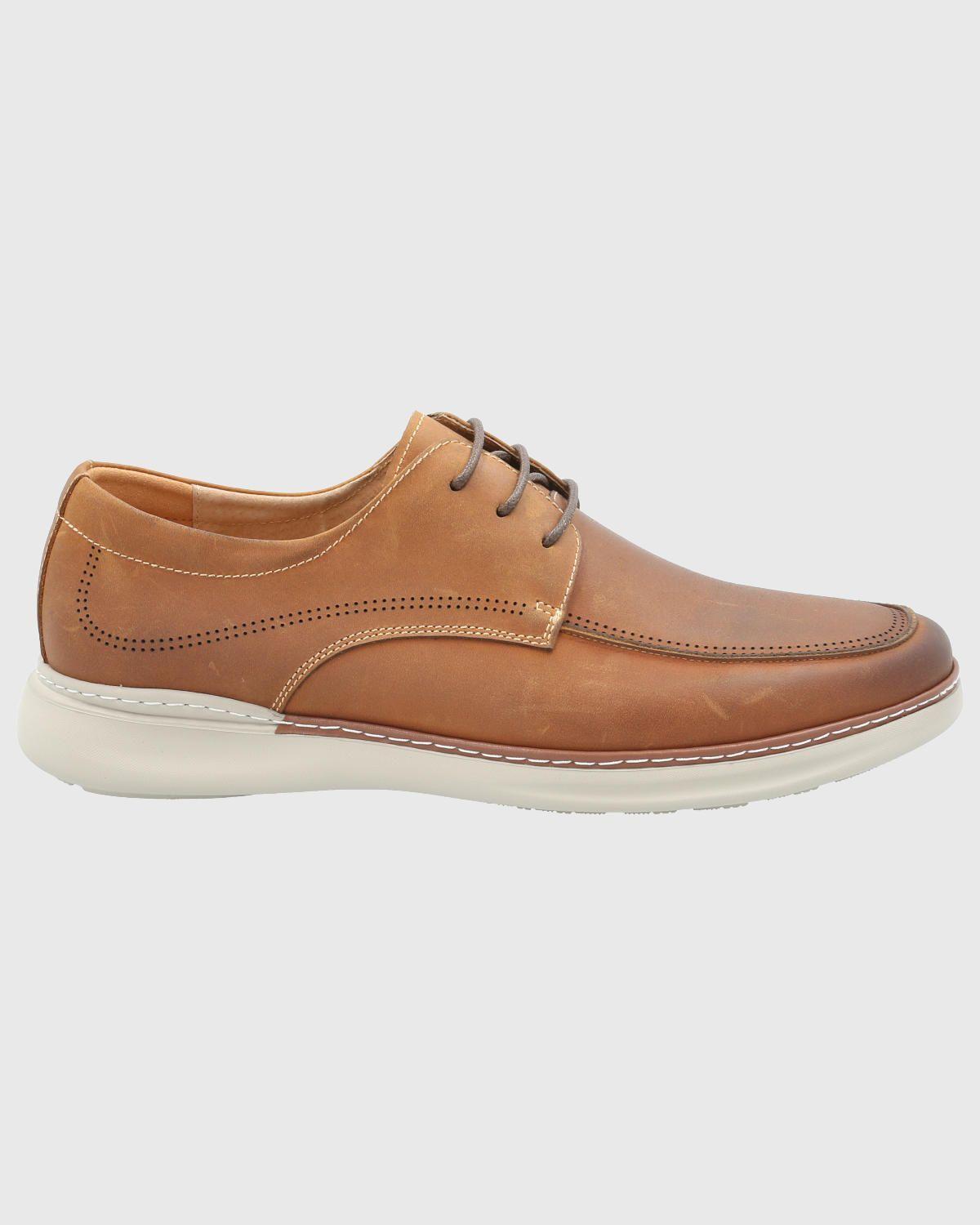 Zapato Cuero Hombre Max G Café-1
