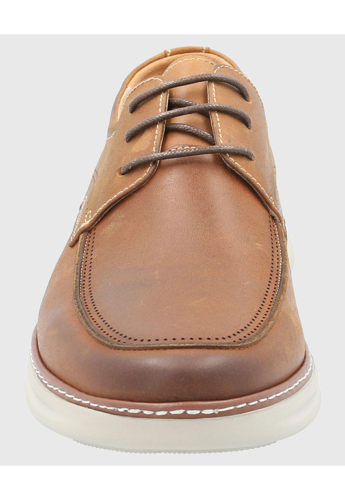 Zapato Cuero Hombre Max G Café-3