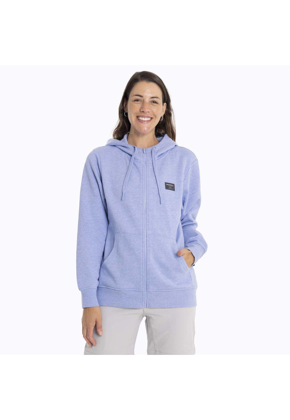 Poleron Mujer Alsek Sweatshirt Celeste Merrell-0