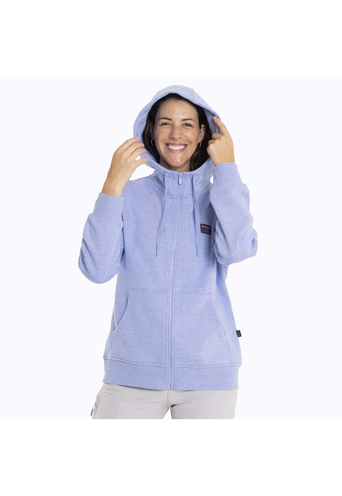 Poleron Mujer Alsek Sweatshirt Celeste Merrell-3