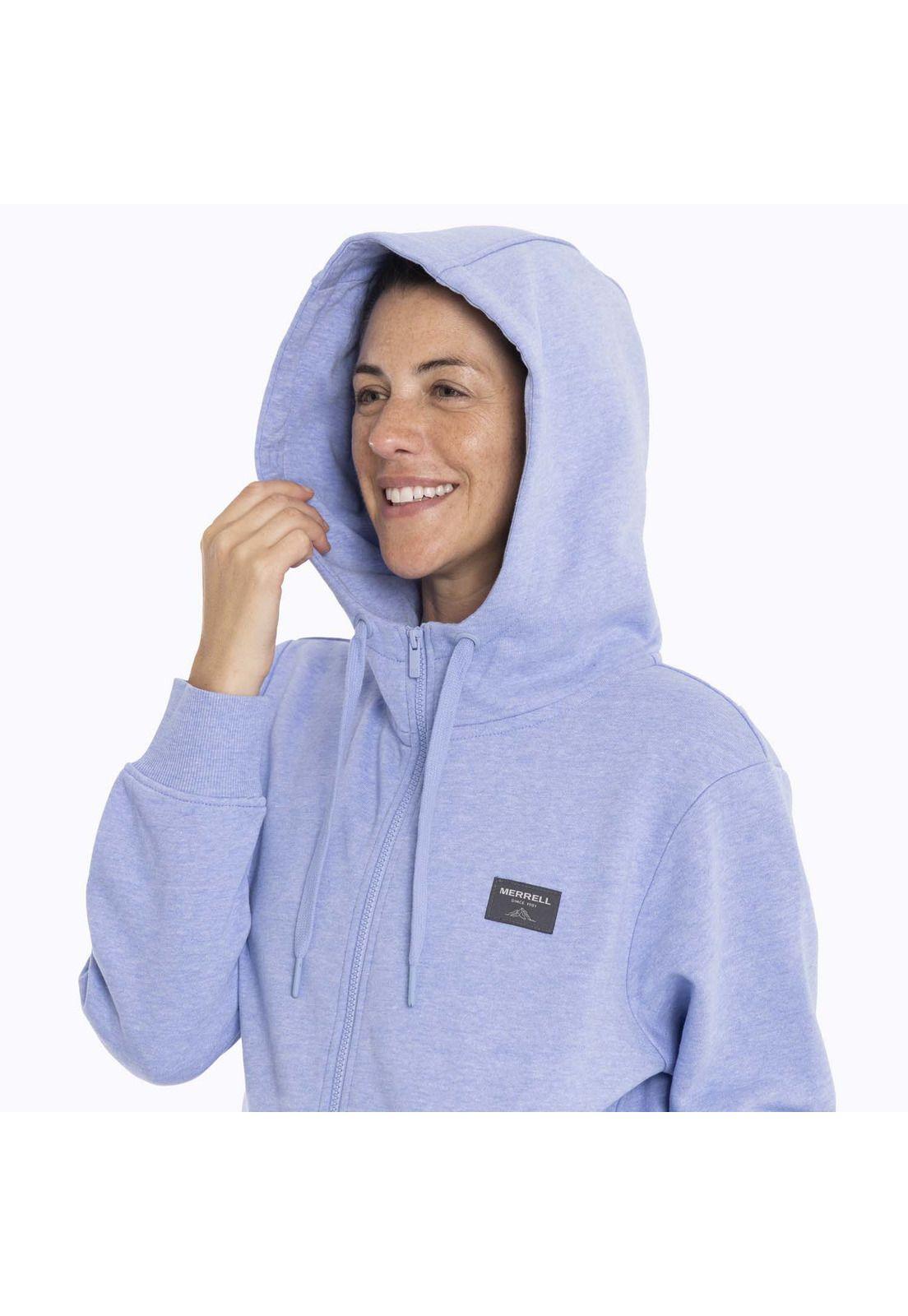 Poleron Mujer Alsek Sweatshirt Celeste Merrell-5