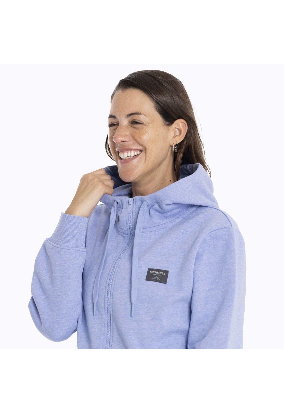 Poleron Mujer Alsek Sweatshirt Celeste Merrell-6
