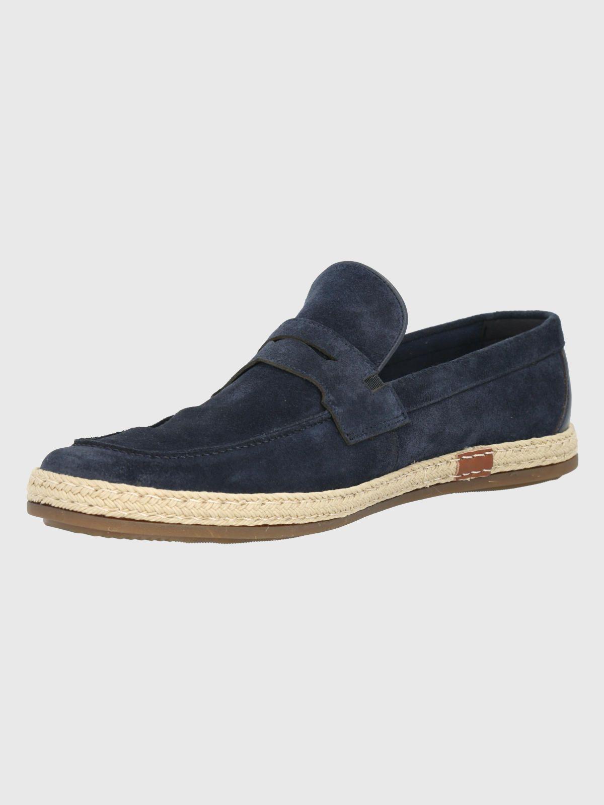 Mocasín Cuero Azul Oscuro Hombre Montella -3