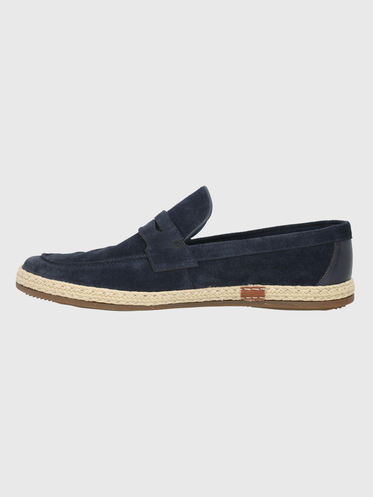 Mocasín Cuero Azul Oscuro Hombre Montella -4