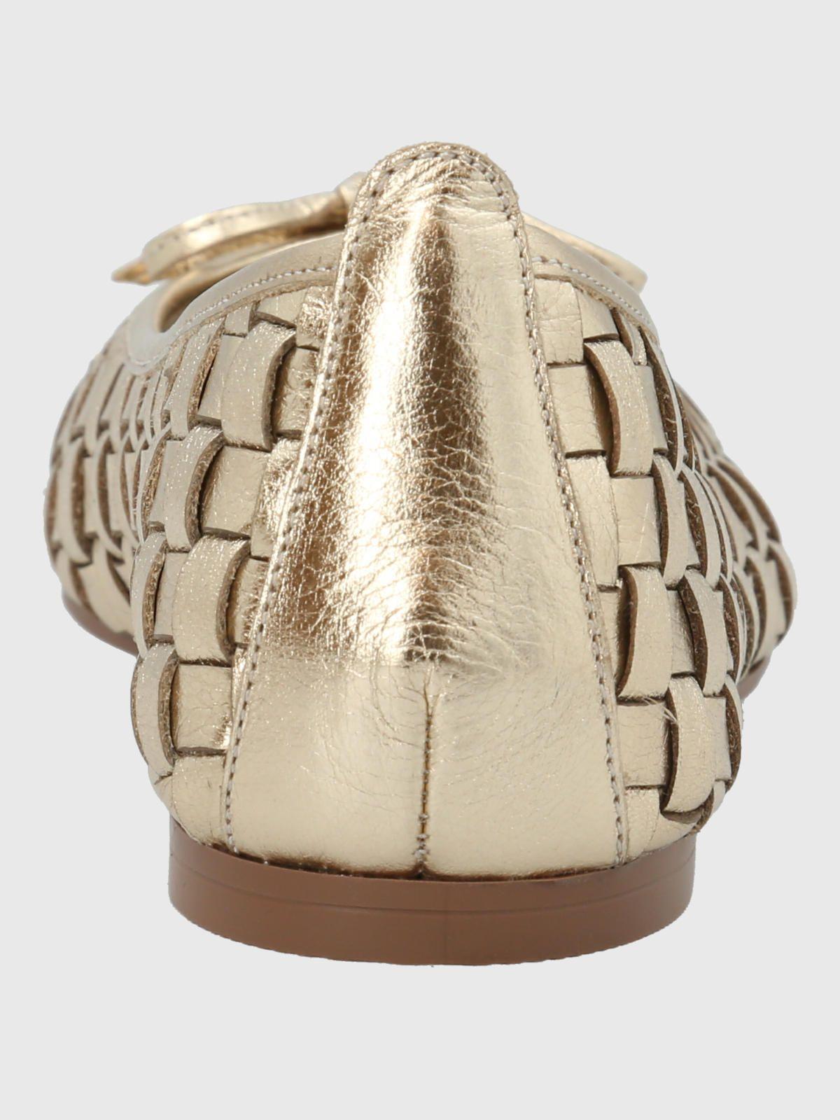 Ballerina Cuero Mujer Gianni Dorado-6