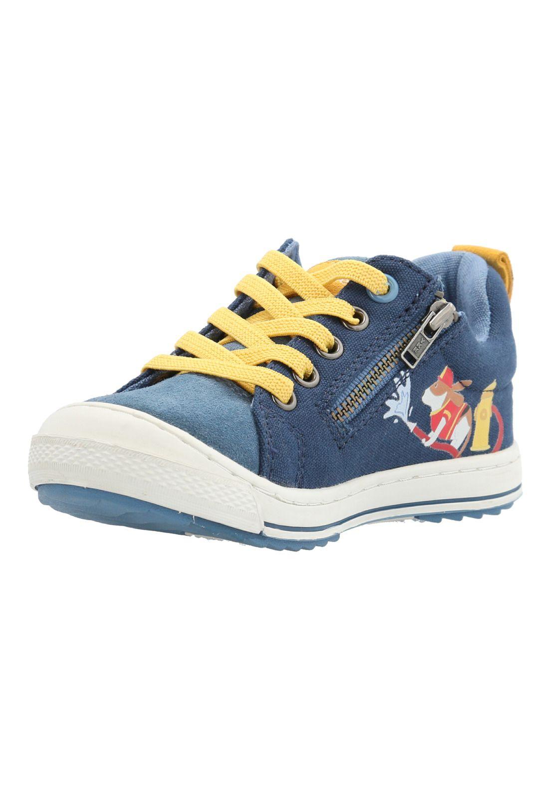 Zapatilla Cuero Go Wild  Niño Azul-4