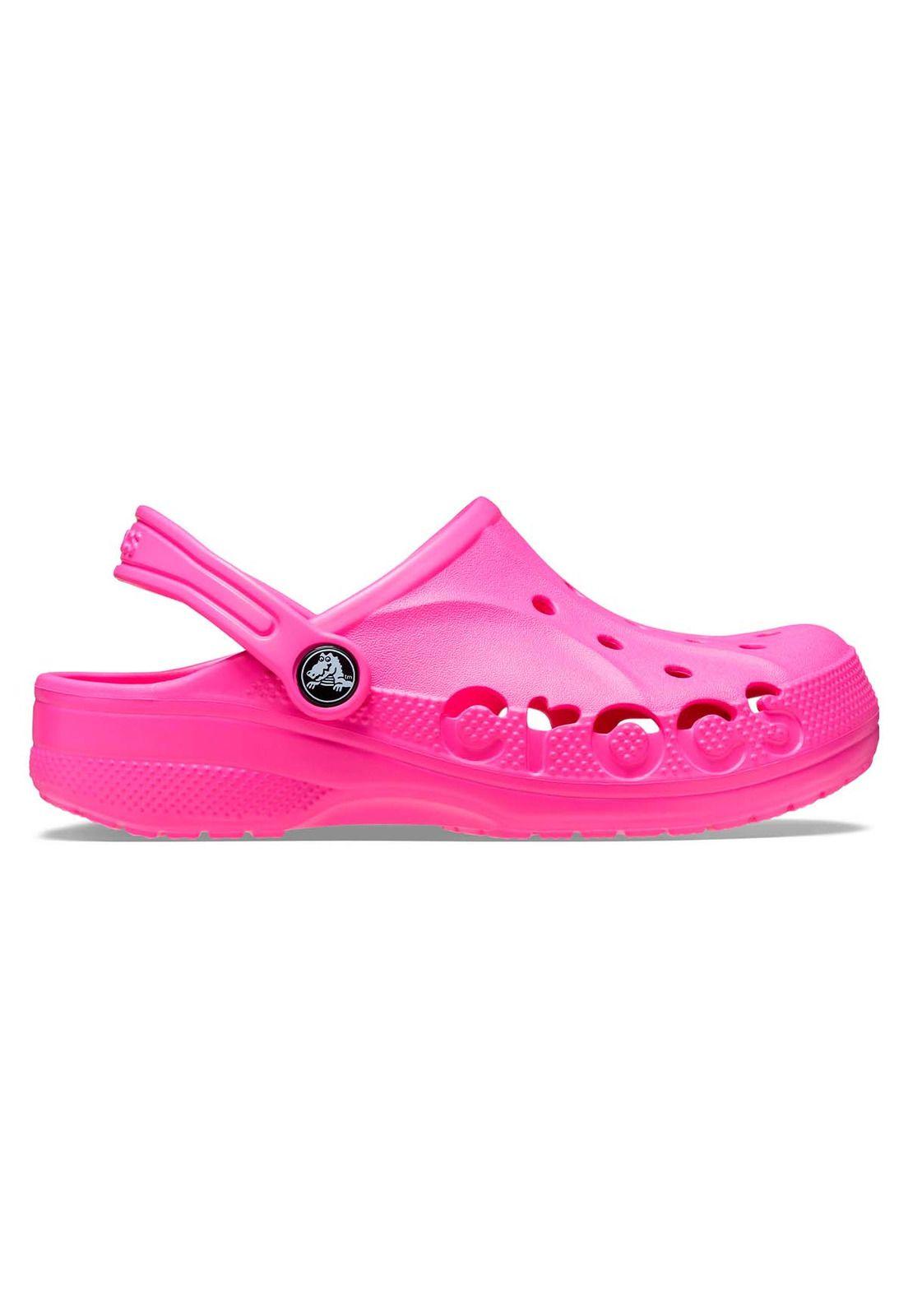 Zueco Crocs Niña Baya Clog K Rosado Eléctrico-0