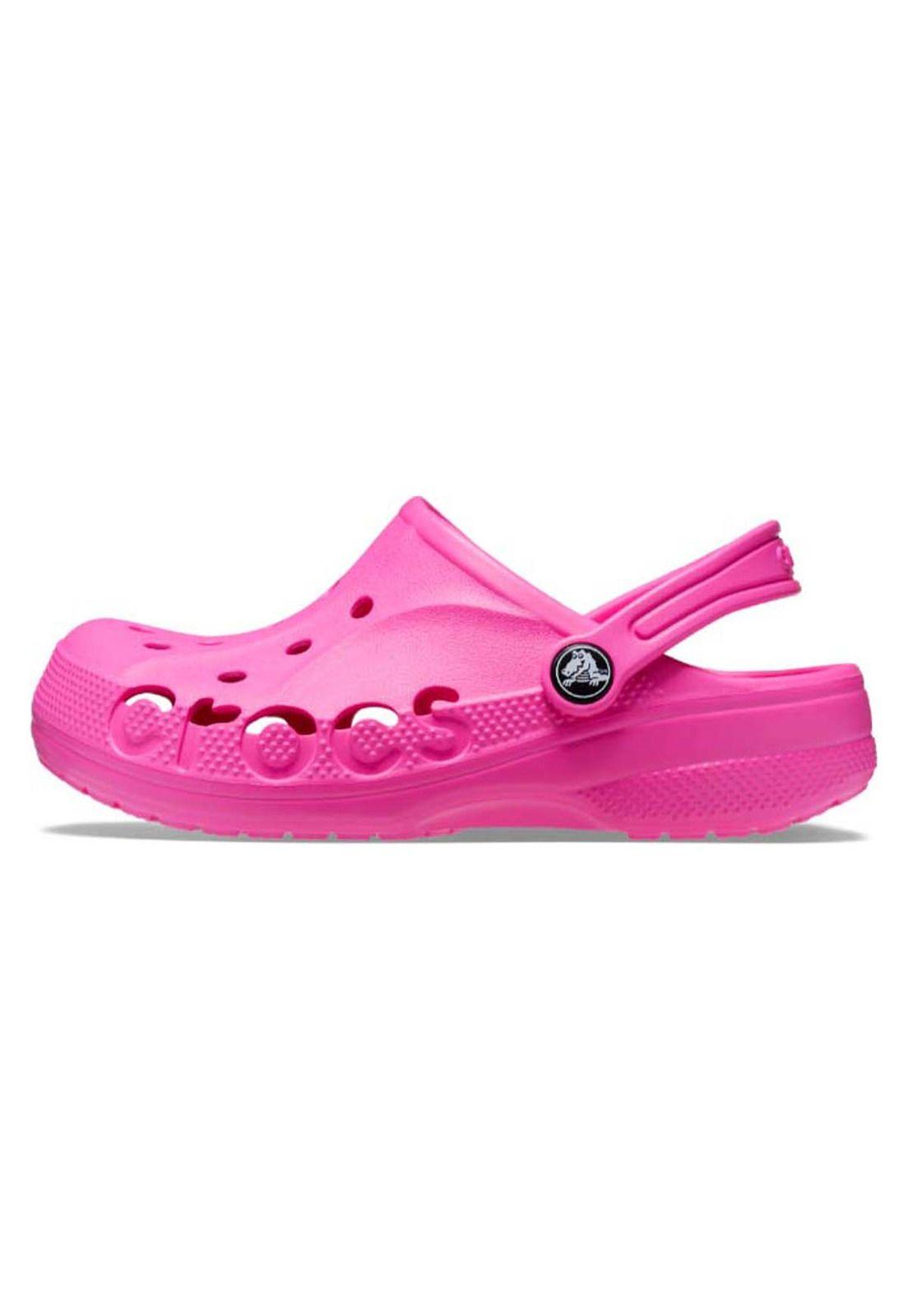 Zueco Crocs Niña Baya Clog K Rosado Eléctrico-1