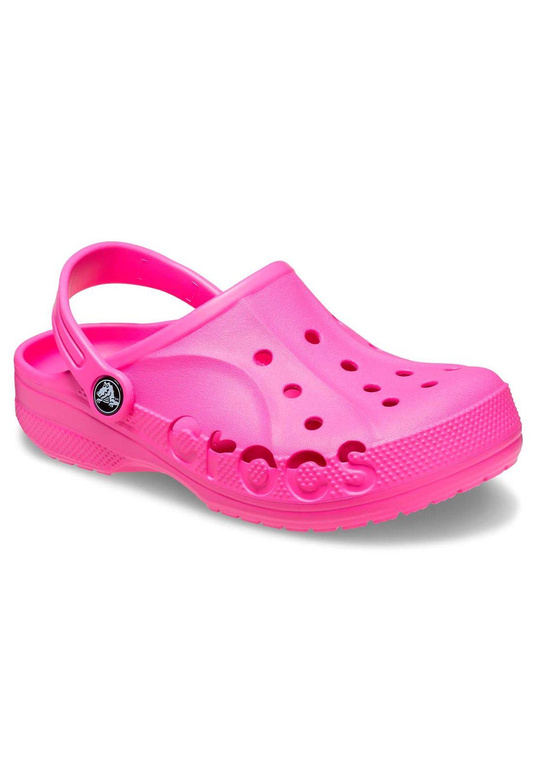 Zueco Crocs Niña Baya Clog K Rosado Eléctrico-5