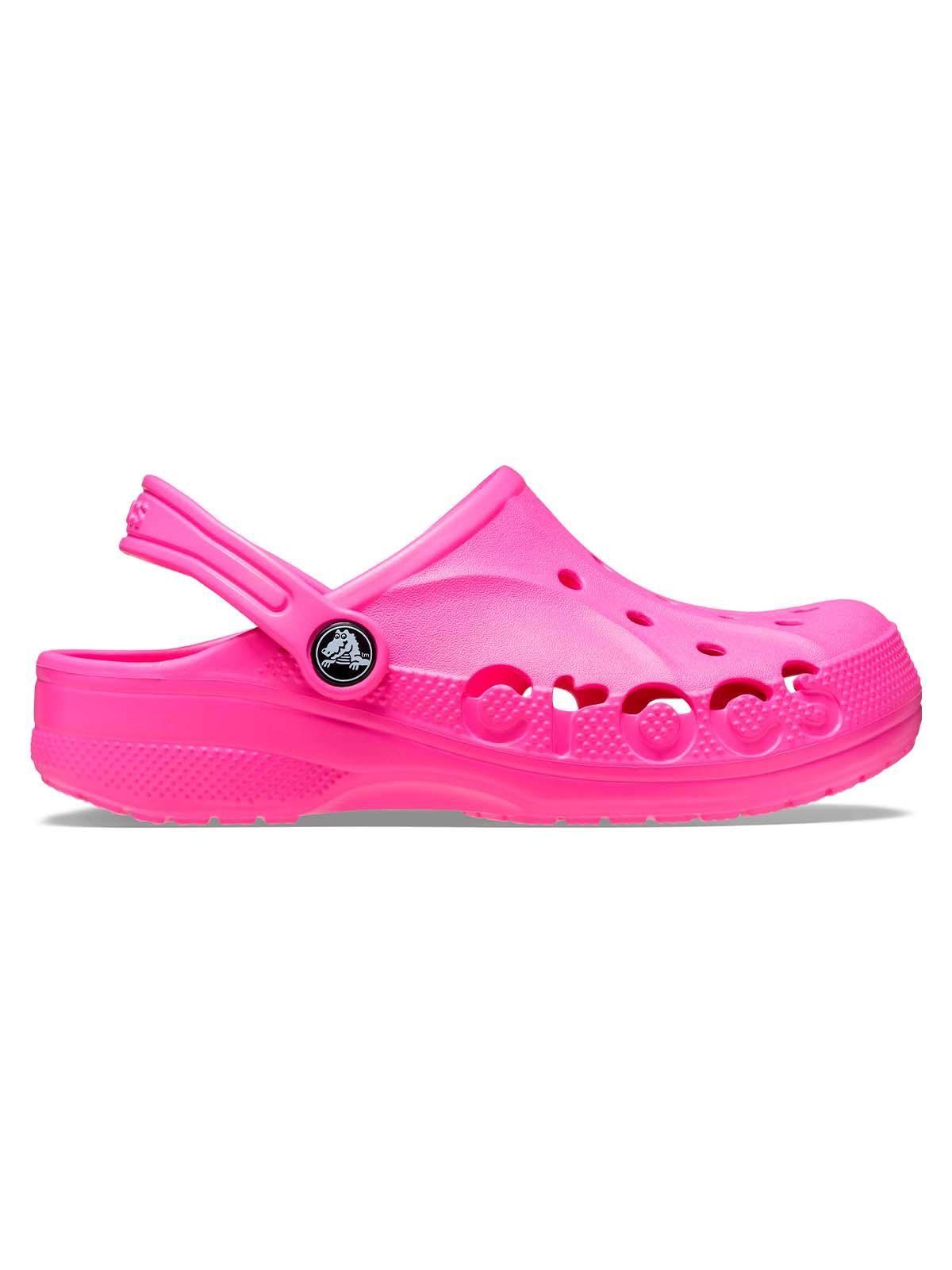 Zueco Crocs Niña Baya Clog K Rosado Eléctrico-0