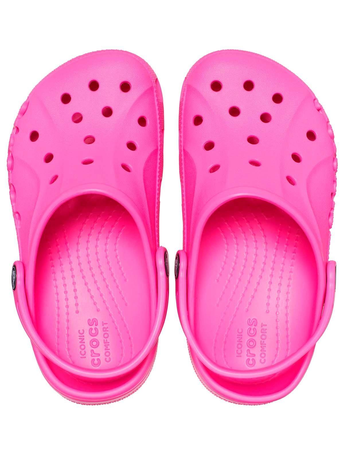 Zueco Crocs Niña Baya Clog K Rosado Eléctrico-7