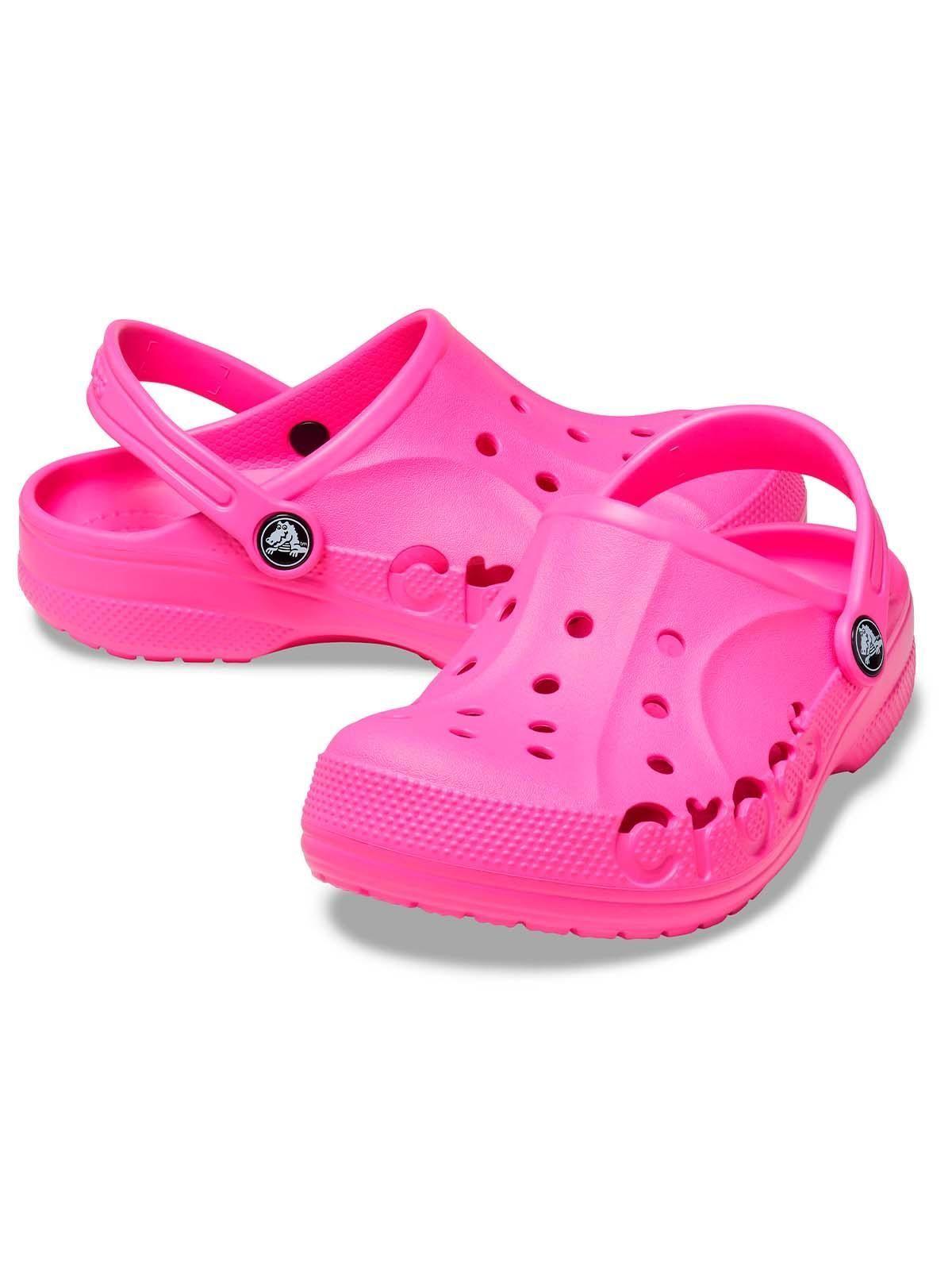 Zueco Crocs Niña Baya Clog K Rosado Eléctrico-3