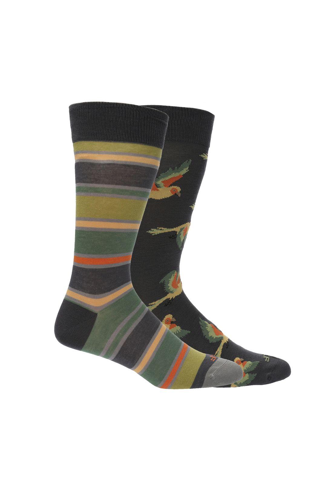 Calcetin Casual Rfv23H Pack Parrot Gris Hombre-0