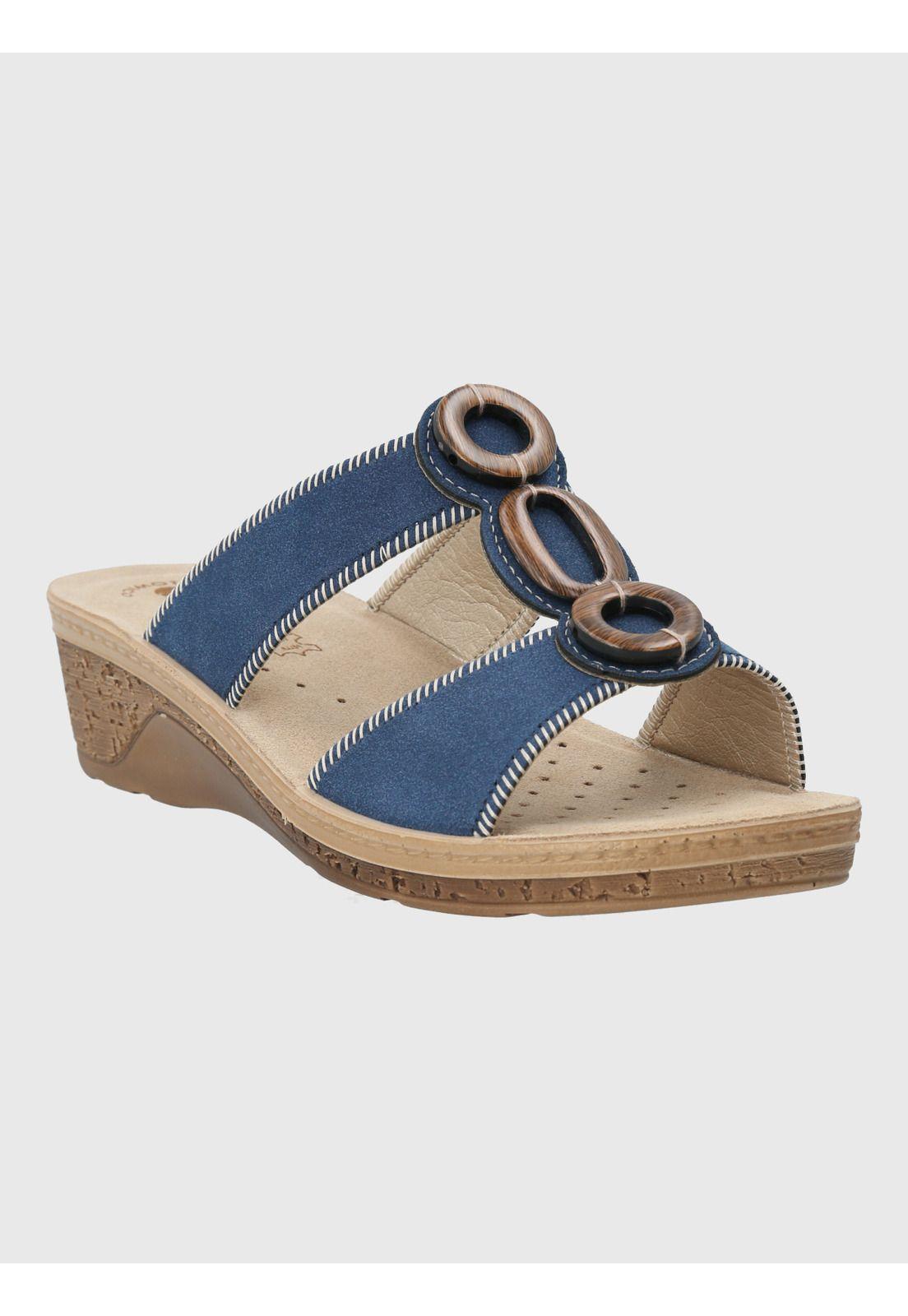Sandalia Bussana Mujer Azul-0