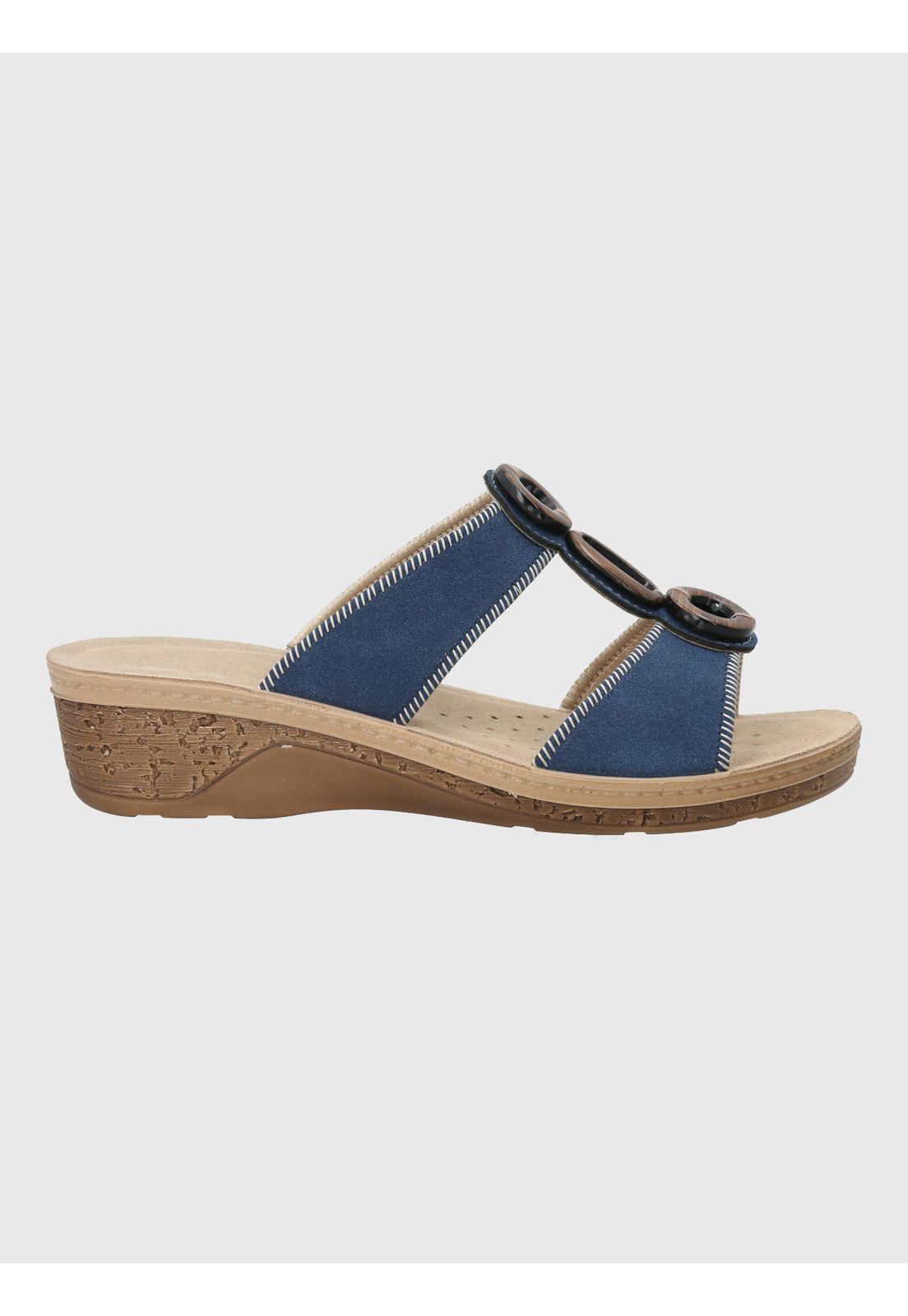 Sandalia Bussana Mujer Azul-1