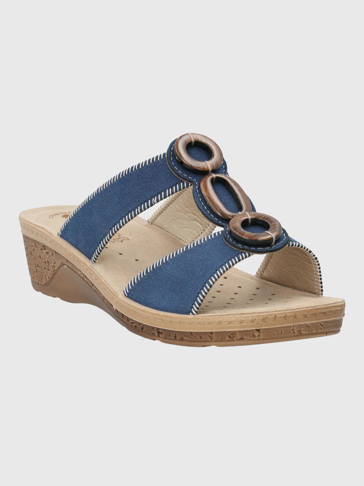 Sandalia Bussana Mujer Azul-0