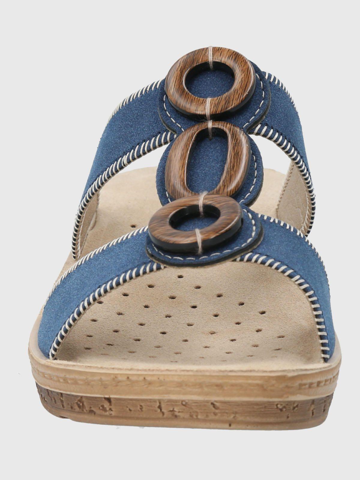 Sandalia Bussana Mujer Azul-3