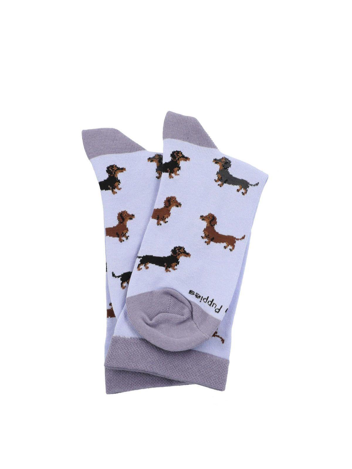 Calcetín Algodón Mujer C Cuff Dachshu Morado-2