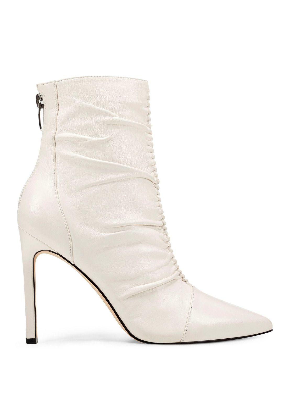 Botín Cuero Tiaa Blanco Mujer-1
