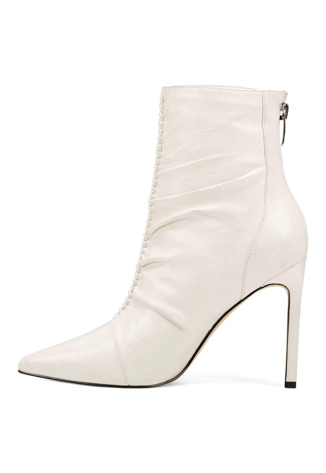 Botín Cuero Tiaa Blanco Mujer-2