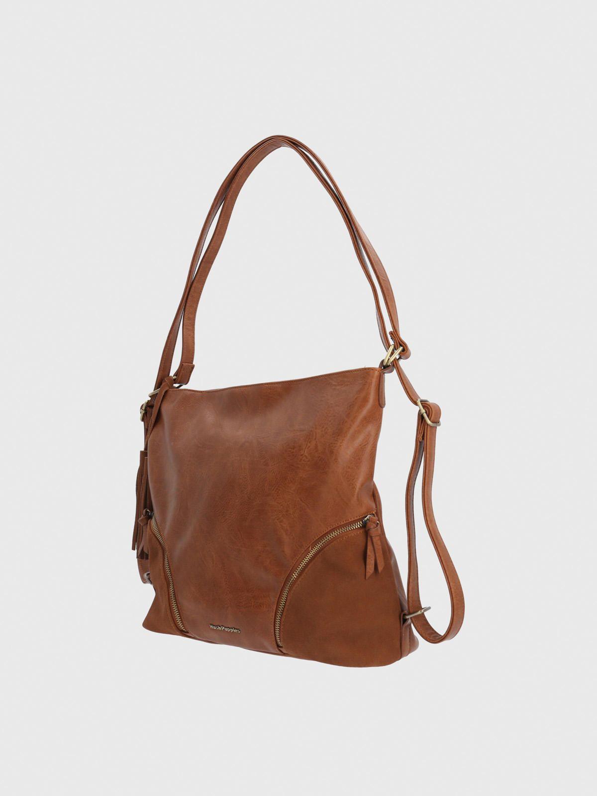 Cartera Mochila Ecocuero Mujer Lewis Café-1
