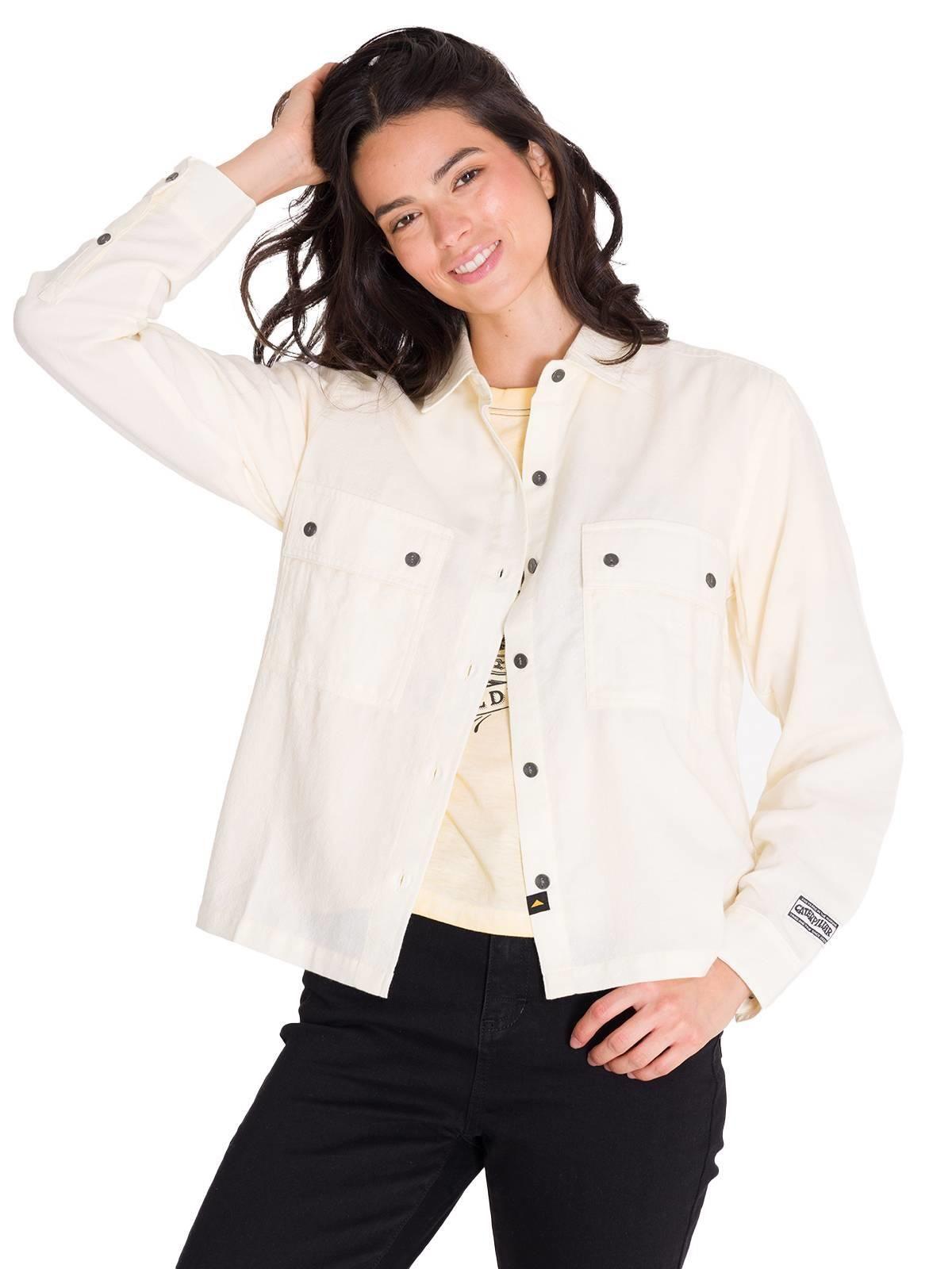 Camisa Heritage Uniform Boxy Mujer Vainilla-1