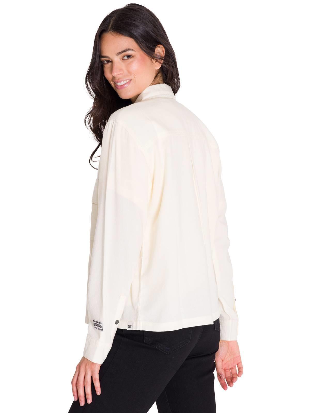 Camisa Heritage Uniform Boxy Mujer Vainilla-3