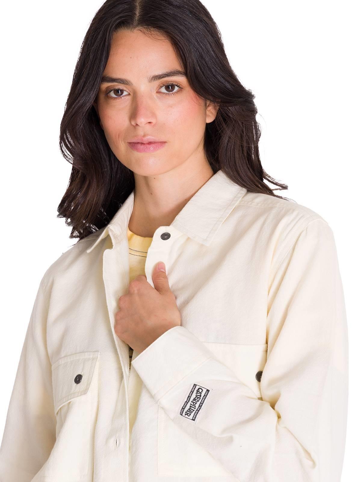 Camisa Heritage Uniform Boxy Mujer Vainilla-4